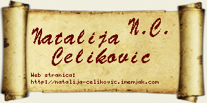 Natalija Čeliković vizit kartica